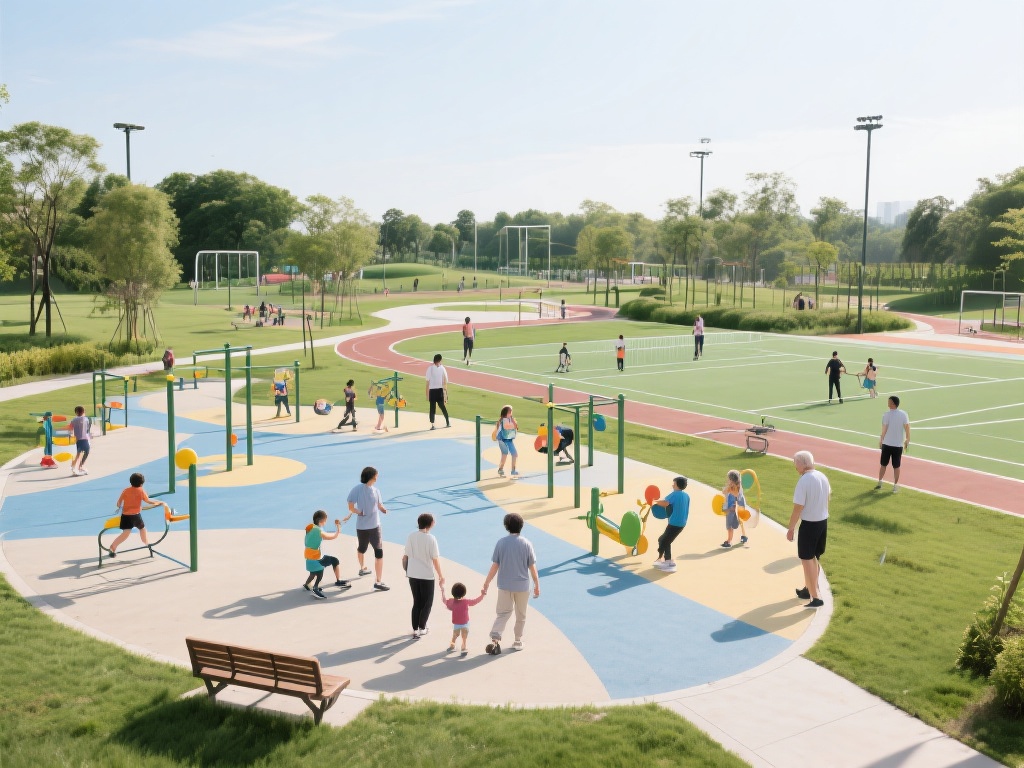 体育公园不仅是简单的运动休闲地，它更是人们交流、运